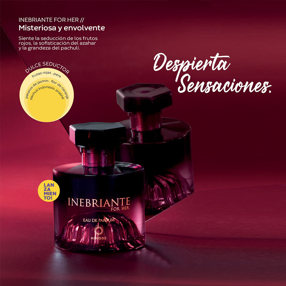 Colonia Inebriante For Her Hinode HND Perfume Mujer Loción 2