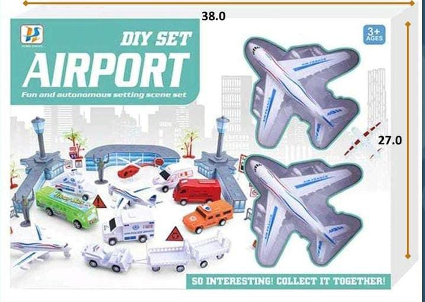 Pista Set Aeropuerto Vehículos Juguetes Avión Juguetería   1