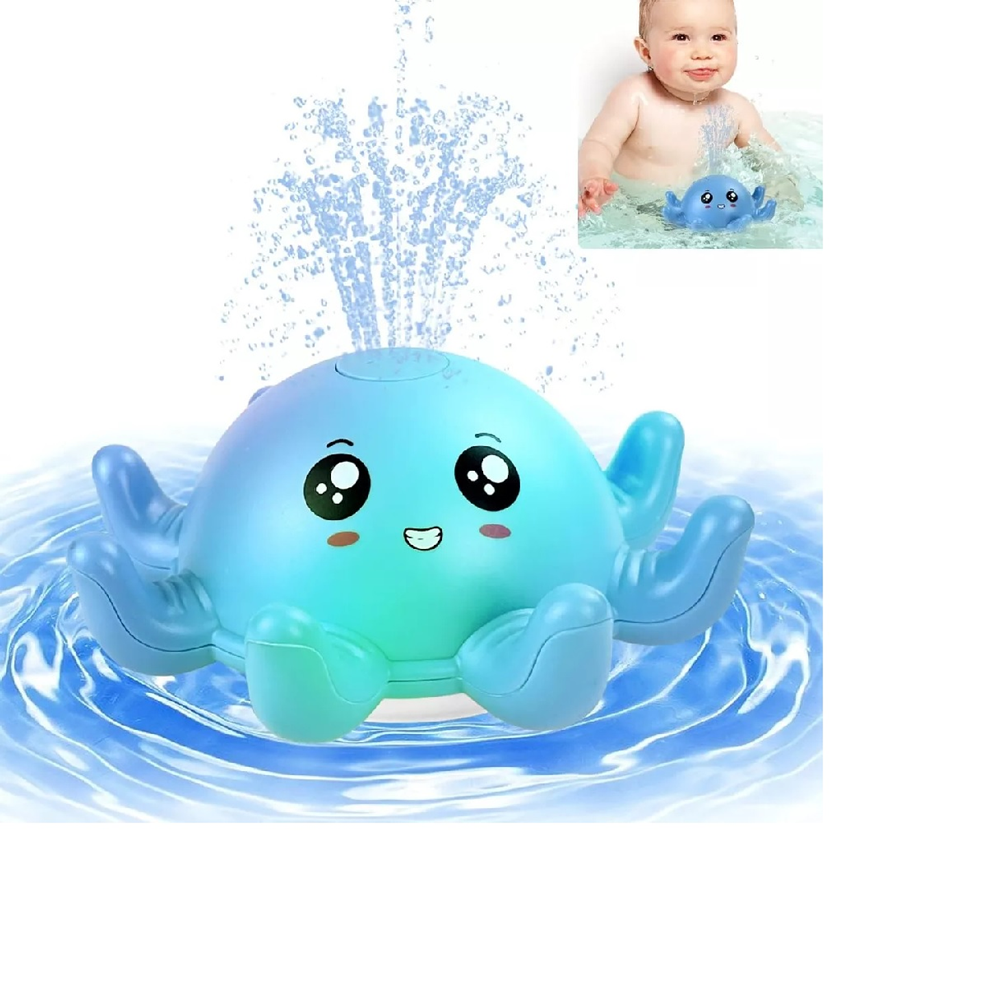 Pulpo Luminoso Chorros Juguete Baño Bebes Juguetería 1