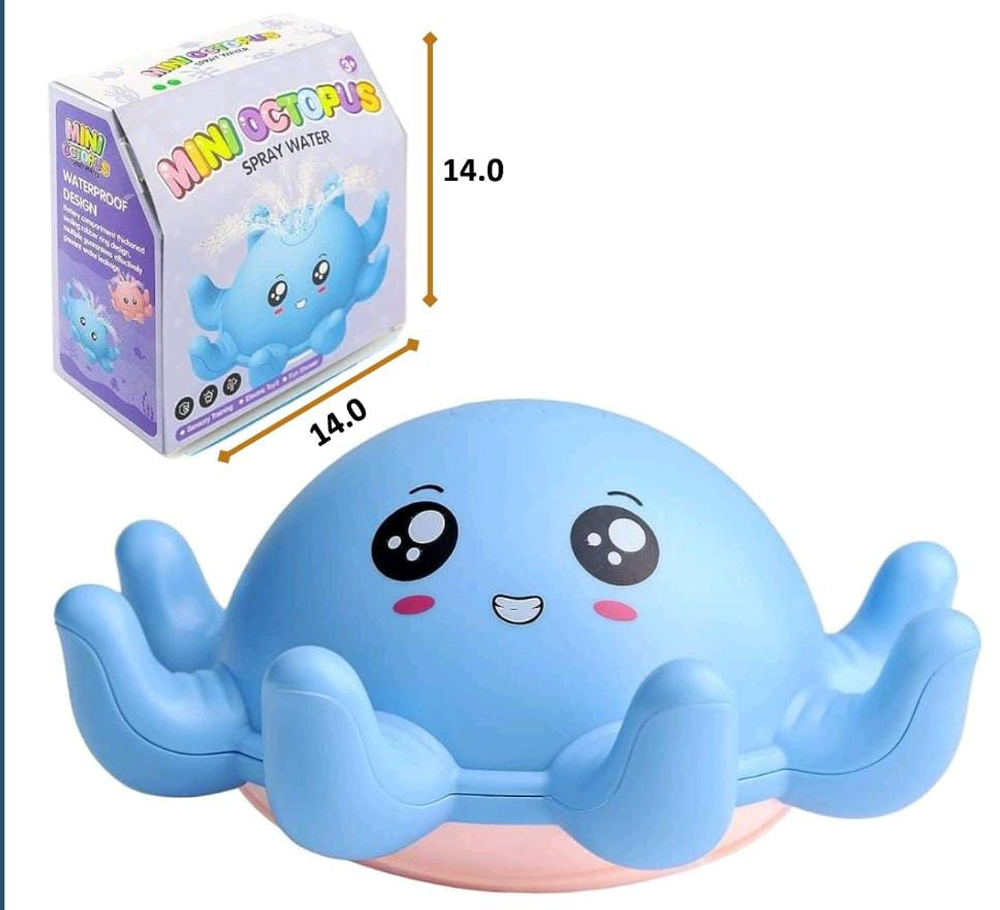 Pulpo Luminoso Chorros Juguete Baño Bebes Juguetería 3