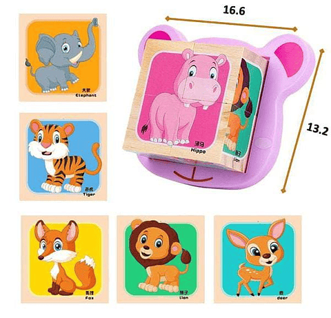 Rompecabezas Animales Mdf 3d Juguetes Infantiles Jugueteria