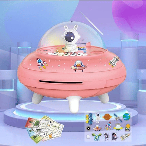 Alcancía con Clave Nave Espacial Juguete Didáctico