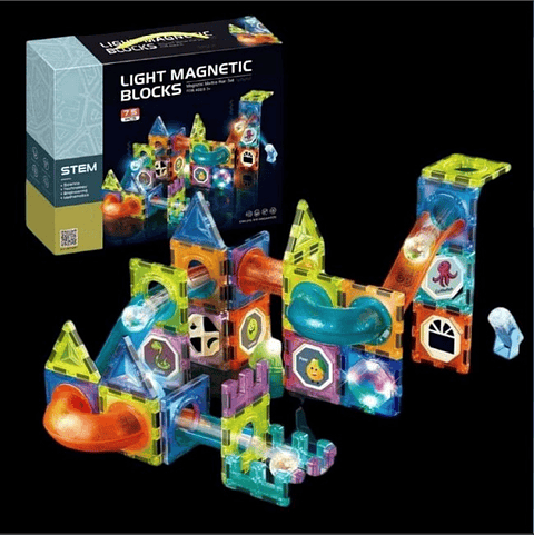 Juego de Figuras  Magnéticas con Luces x  75 pcs
