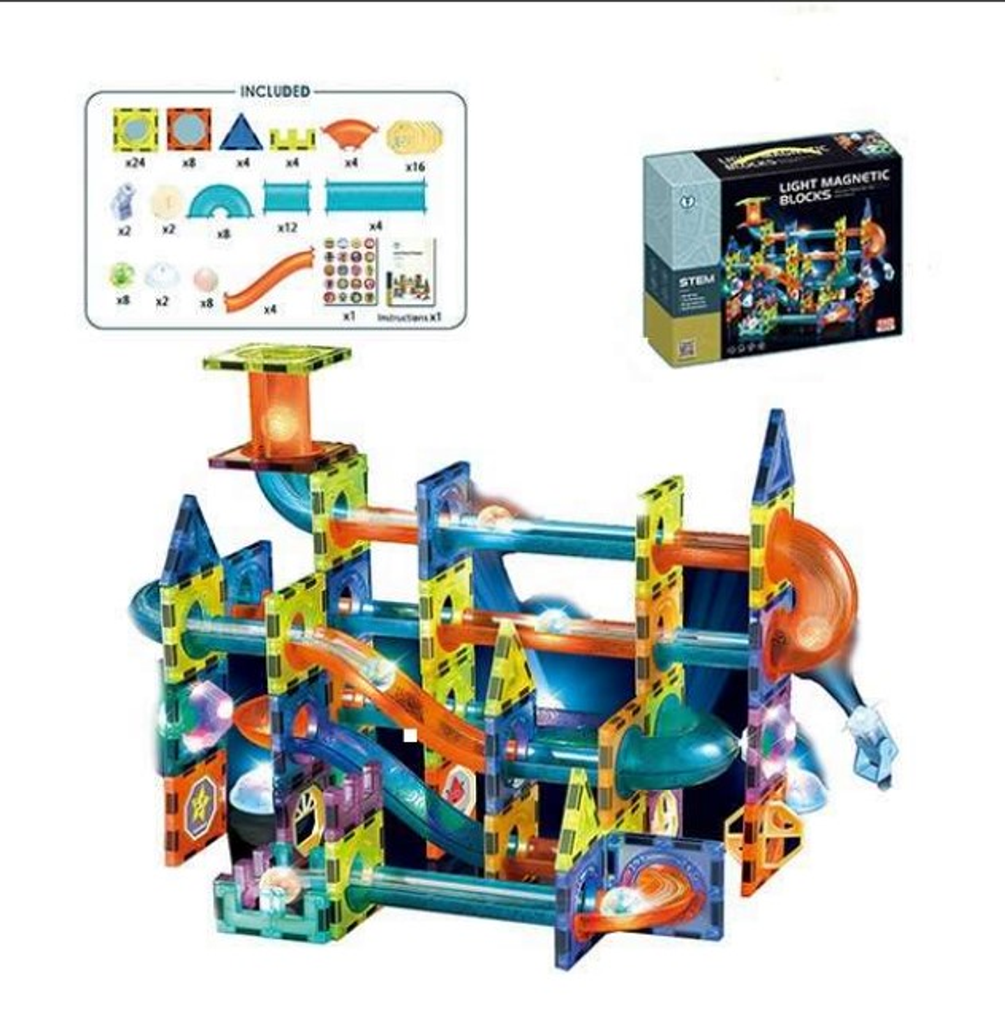 Juego Figuras Magneticas 110 pcs 1