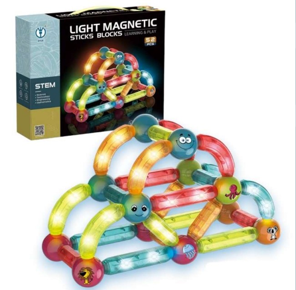 Juego de Bloques  Magnéticos con Luces  x 52 pcs 1