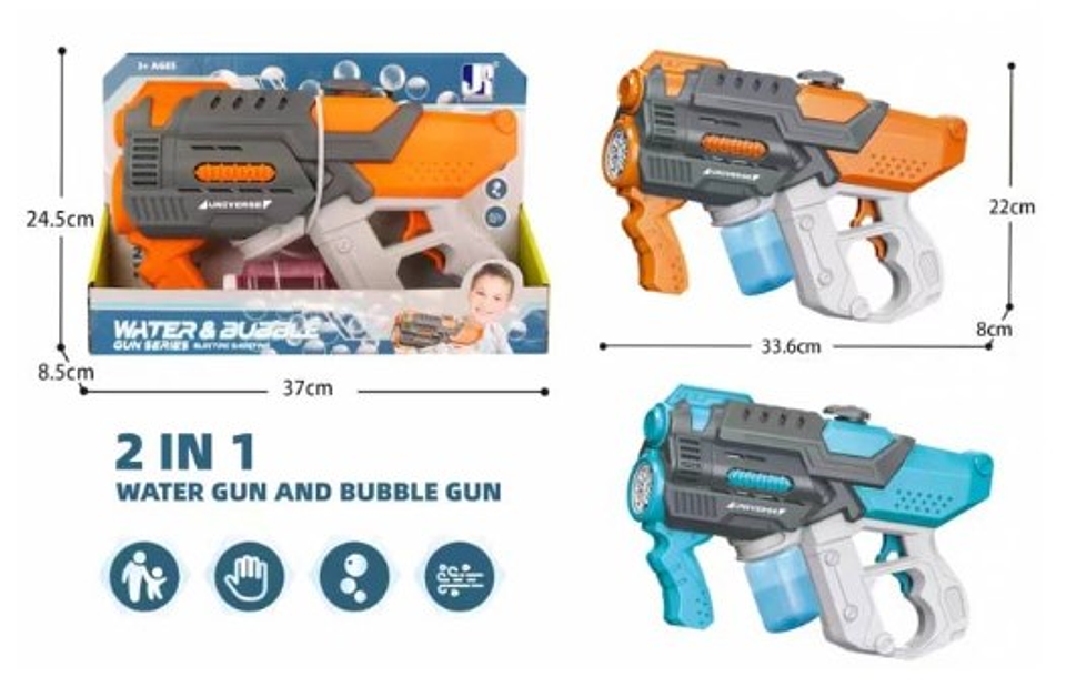 Pistola Lanzador de Agua y Burbujas 3