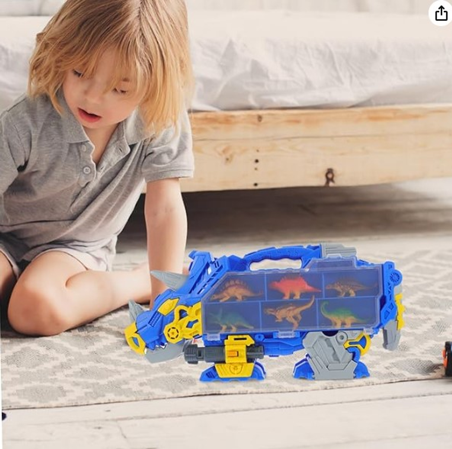 Mula Niñera Triceratops con  Dinosaurios caja 3