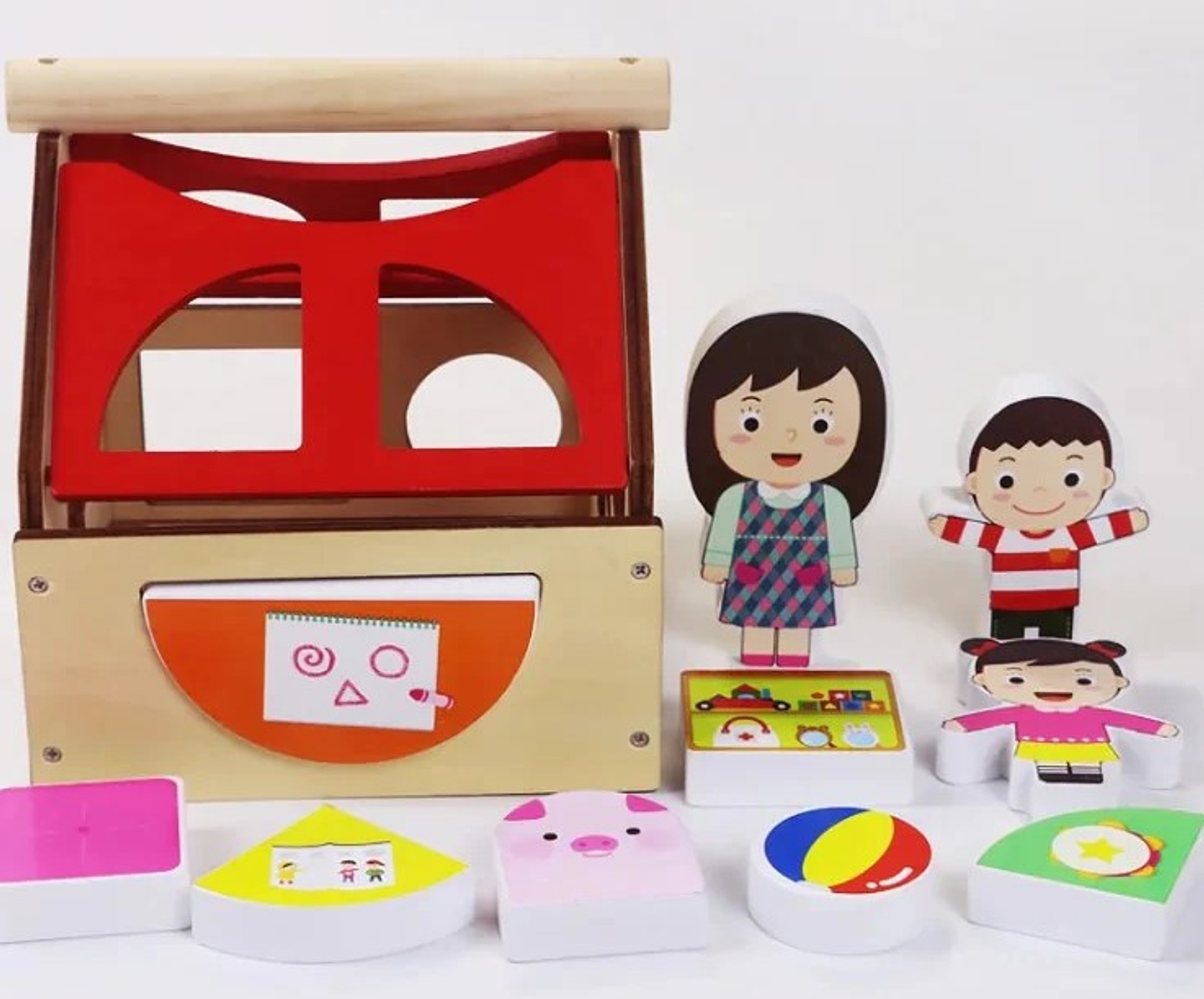 Casa Encajable Didáctica En Madera 3