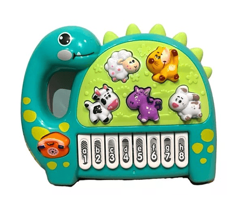 Piano Didáctico Dinosaurio con Animales
