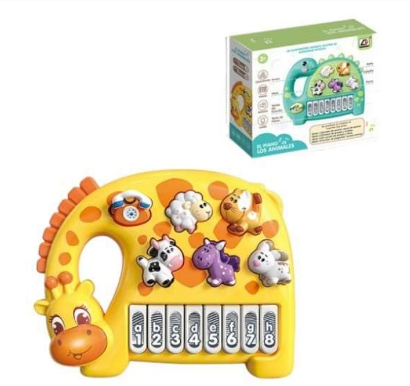 Piano Didáctico Jirafa con Animales Juguetes Infantil 1