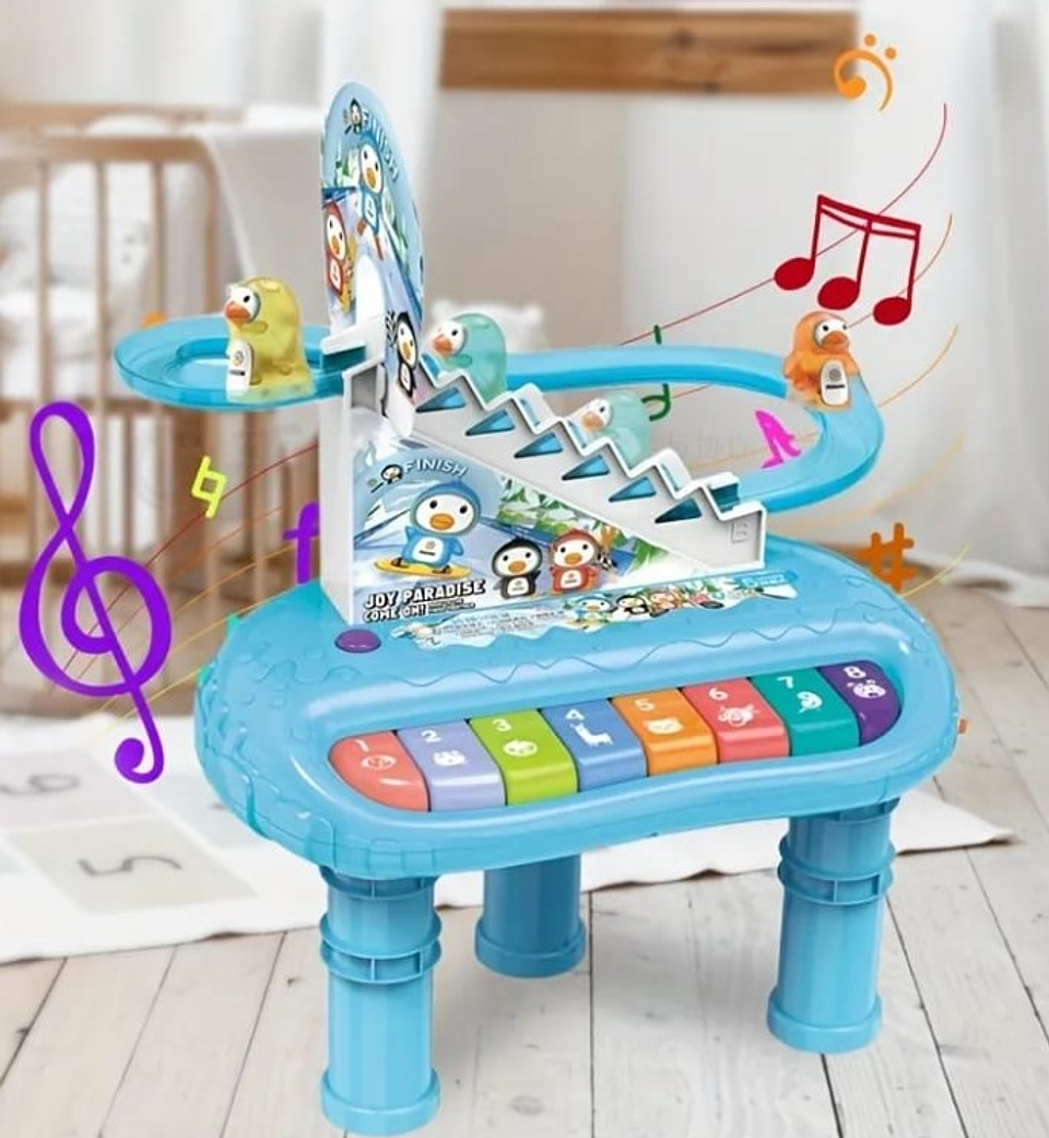 Piano Pingüinos Musical Tobogán con Base 1