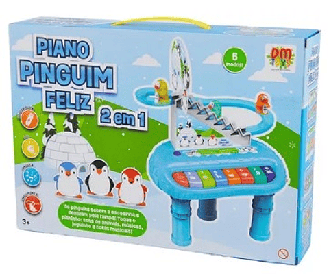 Piano Pingüinos Musical Tobogán con Base
