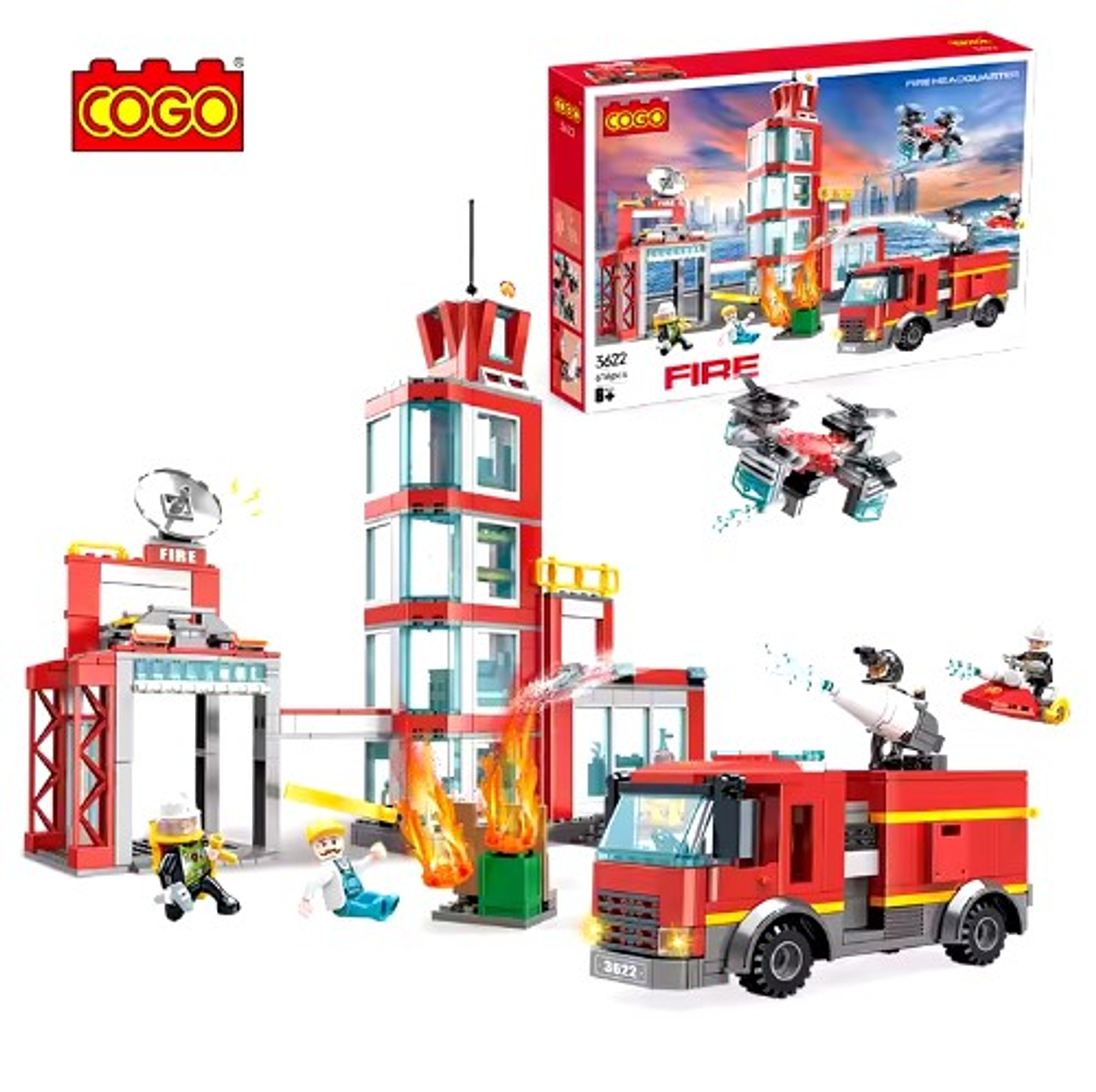 Armable de Bloques Bombero 616 pcs 1