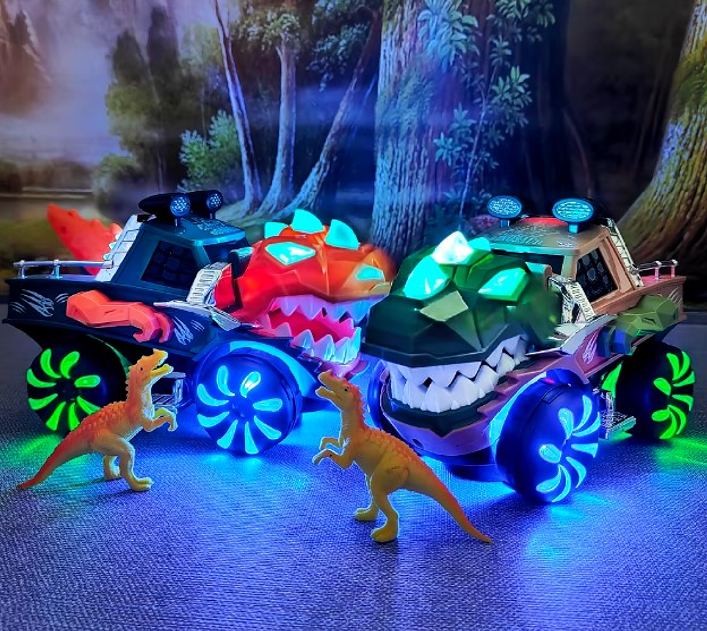 CARRO CAMIONETA DINOSAURIO LUCES Y SONIDOS 4