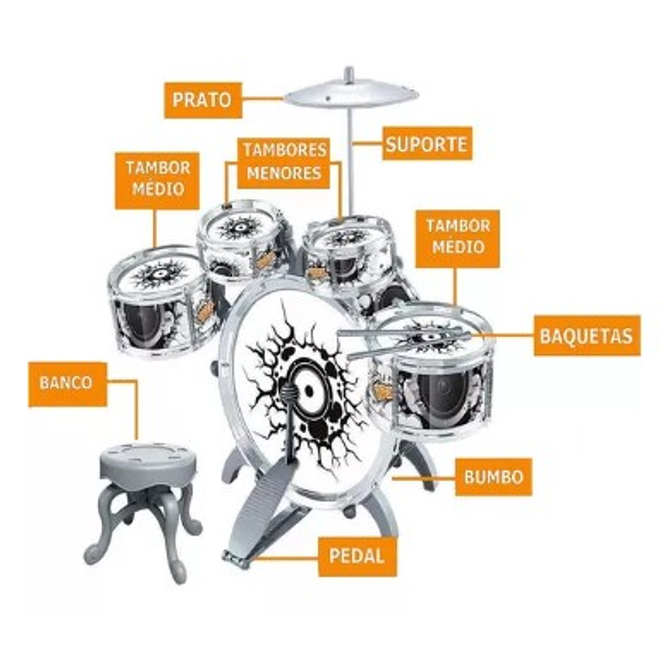 Bateria Musical Rock Party 2