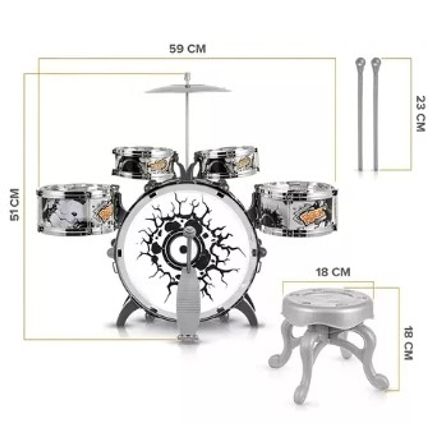 Bateria Musical Rock Party 3