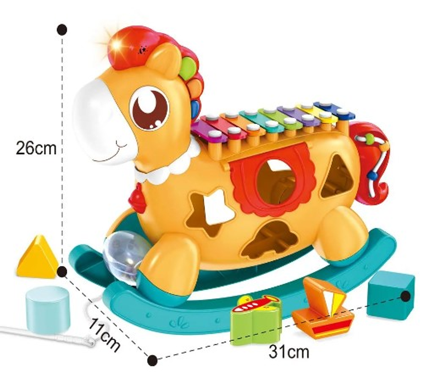 Xilófono Musical Pony Encajable Didáctico 3