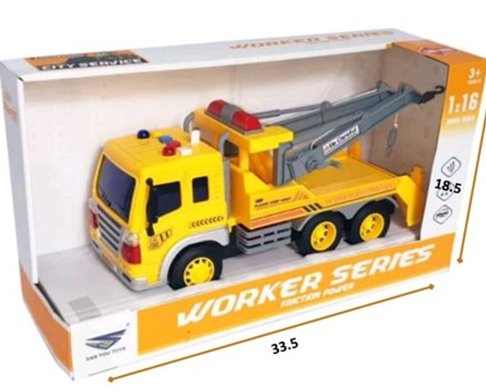 Carro Grúa Planchón Luces y Sonidos 3