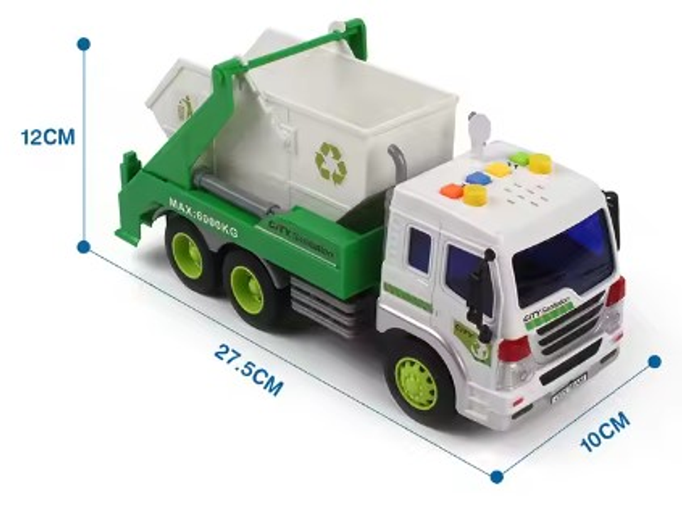 Carro Camión Basura Luces y Sonidos 4
