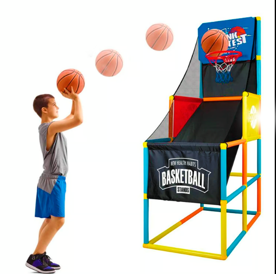 Juego de Basket de baloncesto portátil con altura ajustable 1