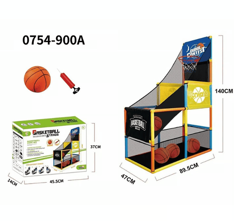 Juego de Basket de baloncesto portátil con altura ajustable