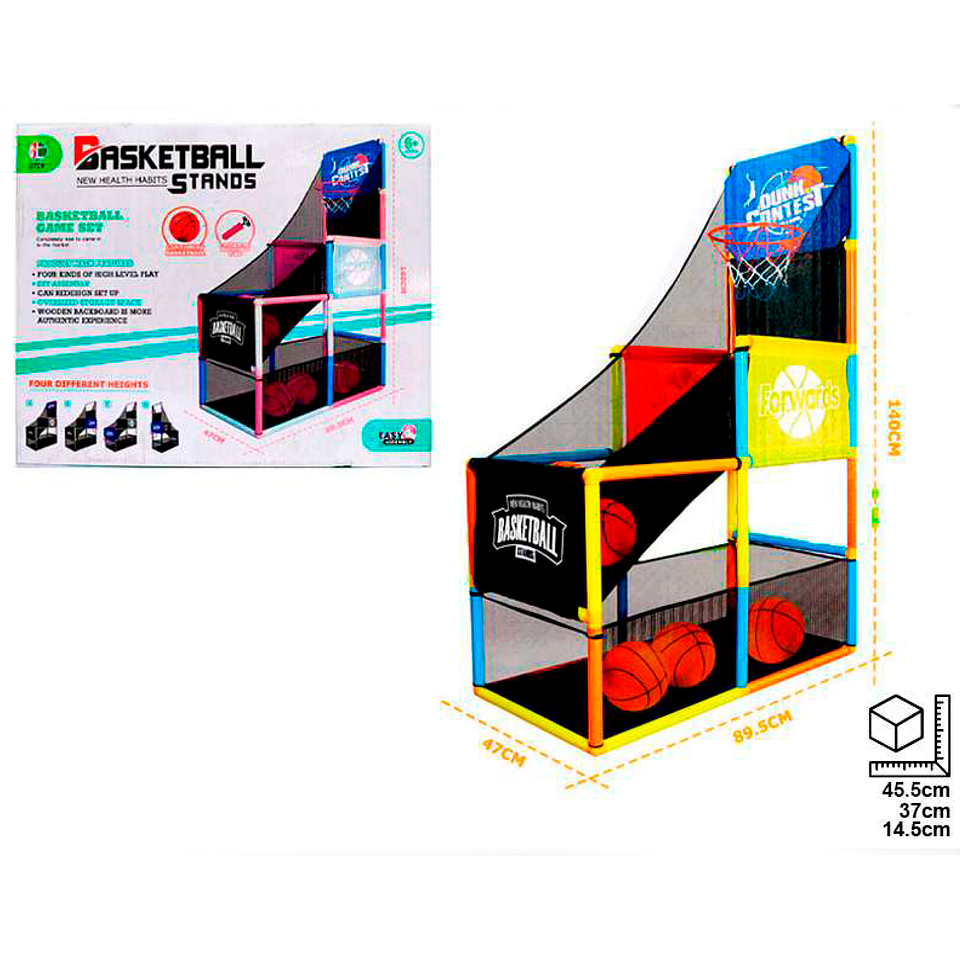 Juego de Basket de baloncesto portátil con altura ajustable 4