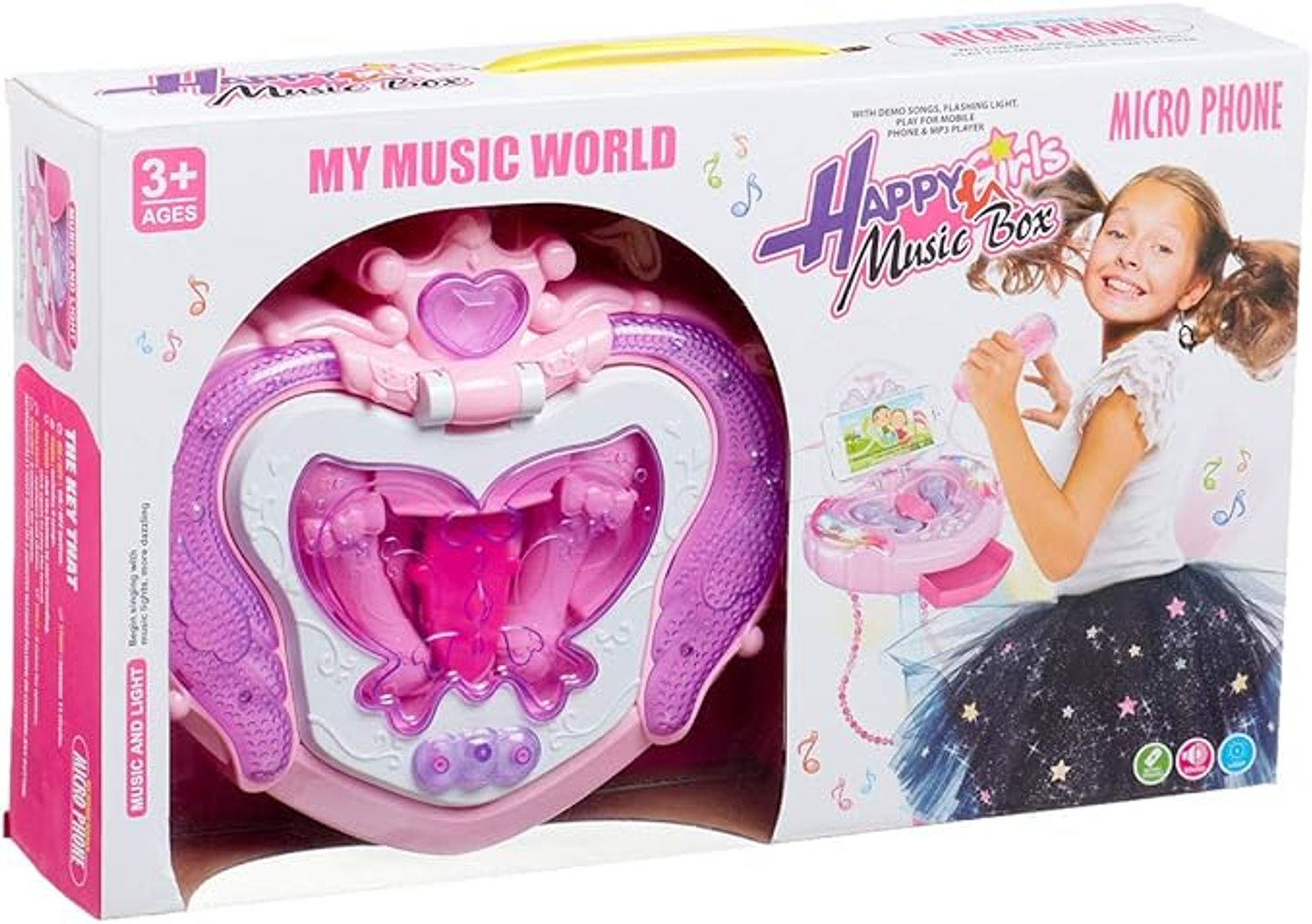 Caja de música con soporte, micrófono y Altavos 1