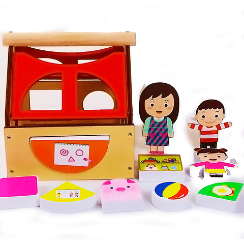 Casa Encajable Didáctica En Madera