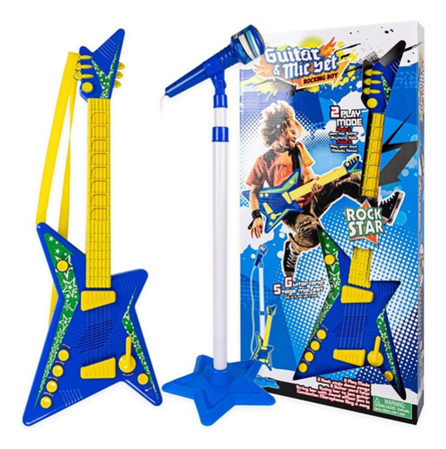 Guitarra Con Microfono Musical Rock'n Niño 1