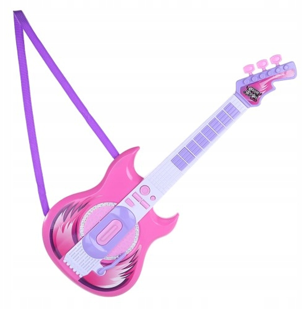 Guitarra con Luces Incluye Microfono y Anteojos 2