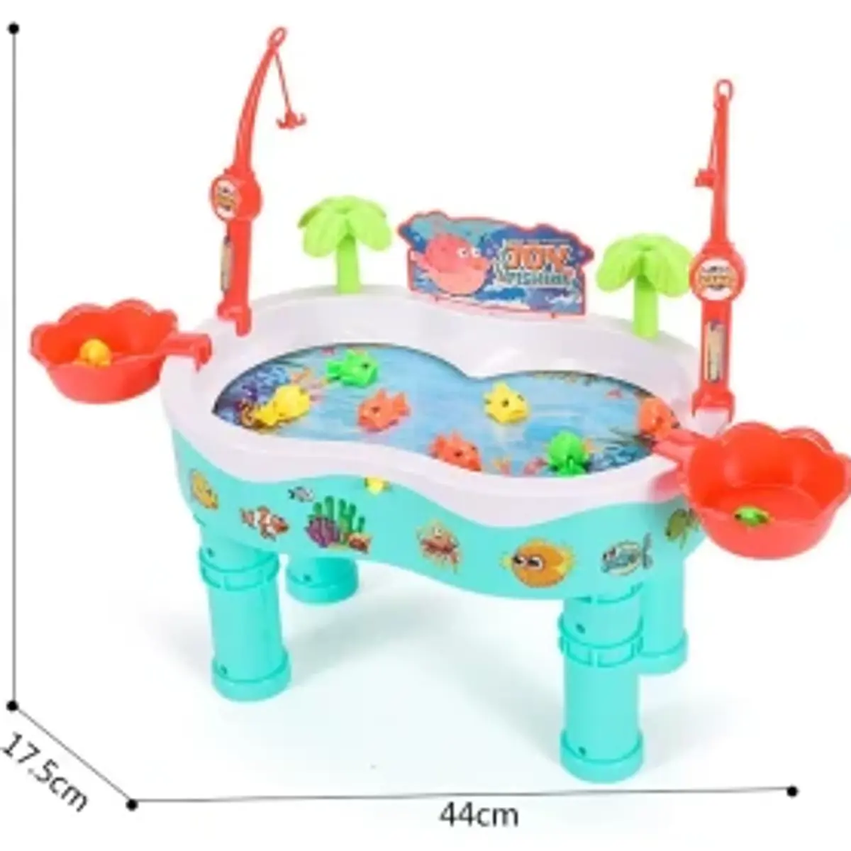 Juego de Pesca para Niños,Juego de Pesca Magnético,con Música, Patas de Mesa Desmontables y Cubo de Pesca,con 45 Peces y 8 Tiras de Caña de Pescar Juguetes,Apto para Niños y Niñas a