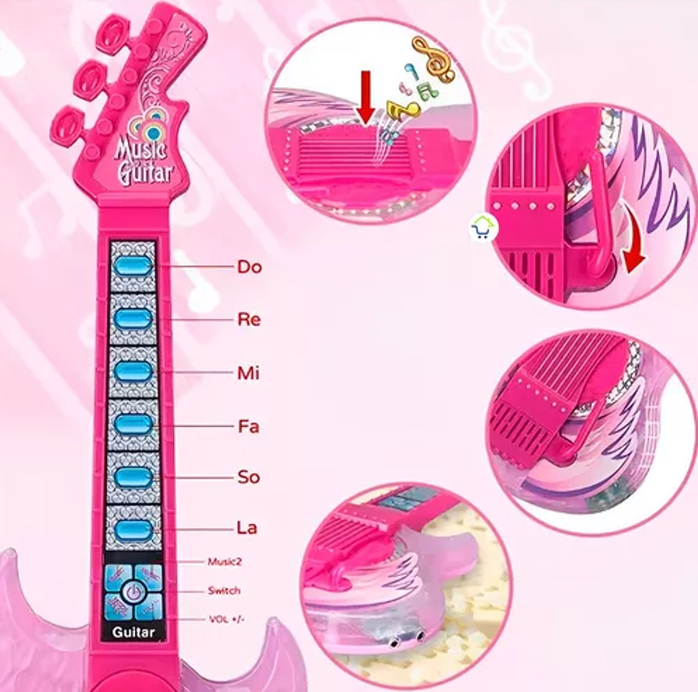 Guitarra de Juguete Infantil Music Niña 3