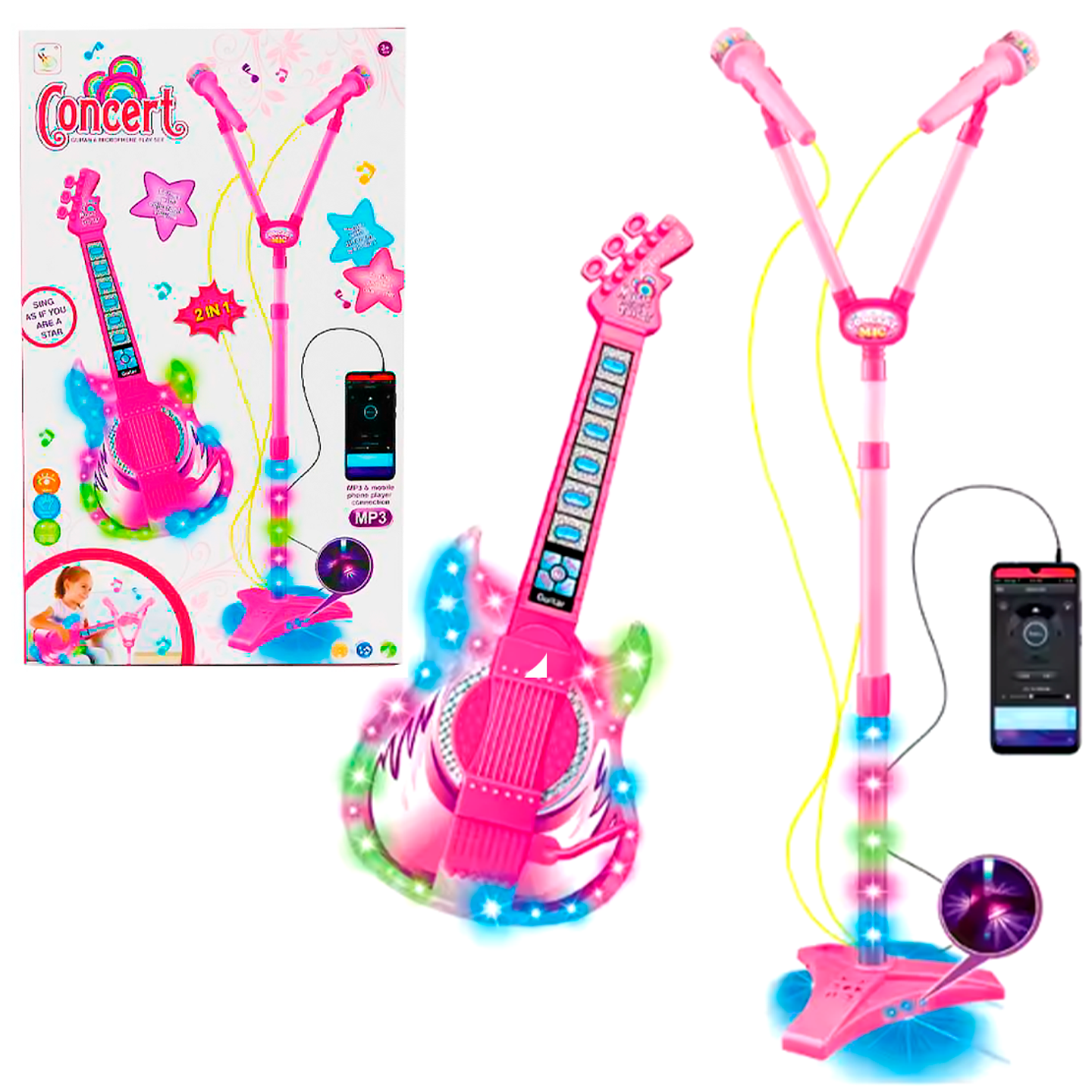 Guitarra Eléctrica con Micrófono doble para Niñas 1