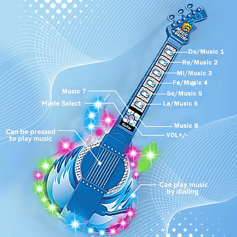 Guitarra Electrica con Microfono doble para Niños