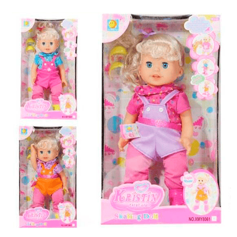 Muñeca Patinadora Mecanismo Luces Sonidos Y Movimientos