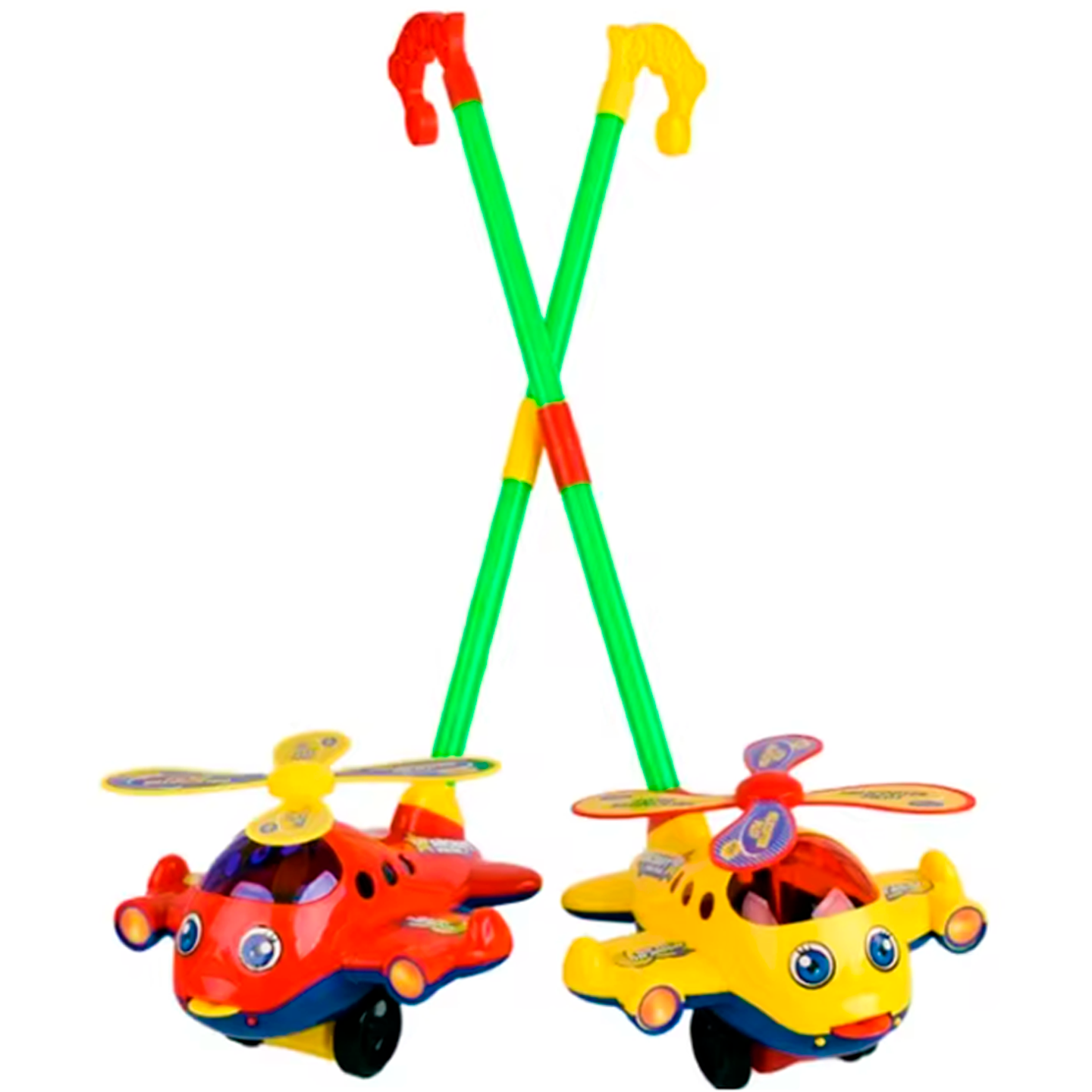 Carro Arrastrable de Juguete de Avión Educativo empuje a Mano 1