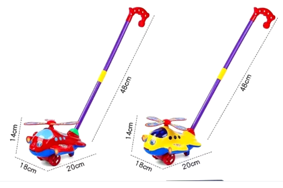 Carro Arrastrable de Juguete de Avión Educativo empuje a Mano 2
