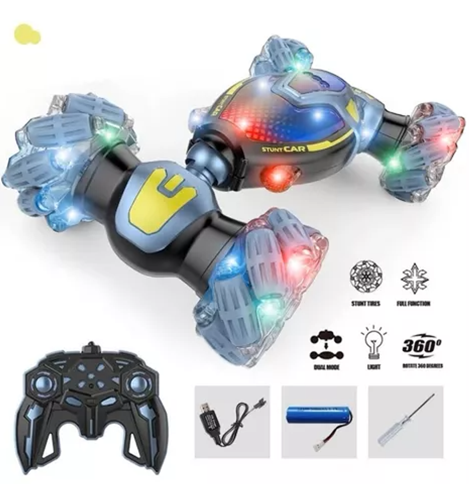 Carro Stunt Con Control Remoto De Reloj Sensor De Mano Oscuro 4X4 5