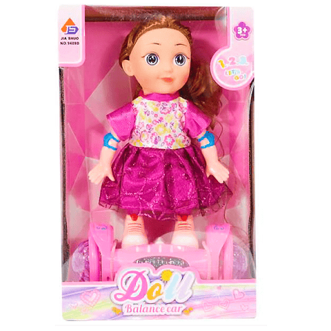 Muñeca Patineta Scooter y Luces Hermosa Movimientos