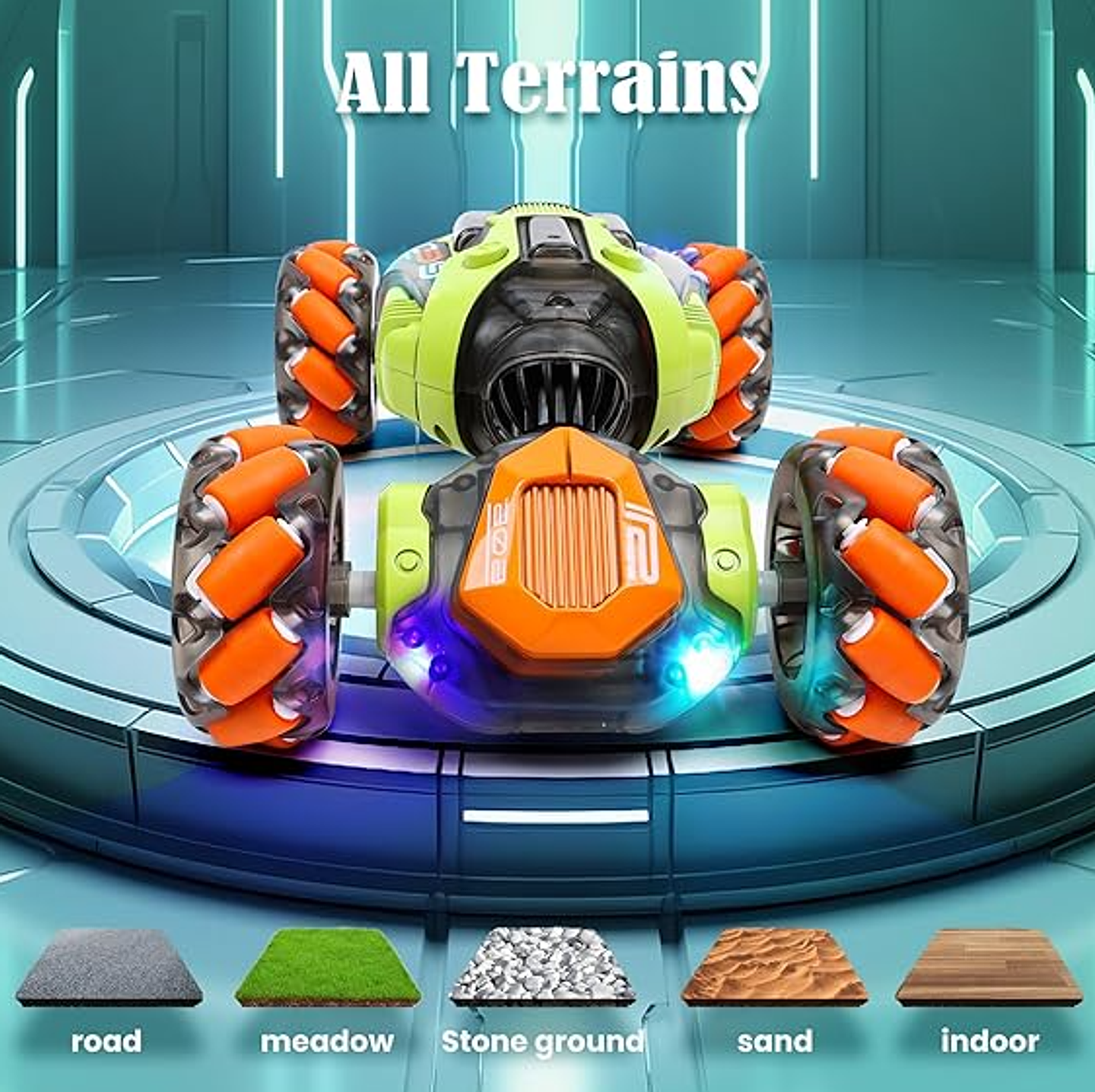 Carro Stunt Con Control Remoto De Reloj Sensor De Mano Oscuro 4X4 7