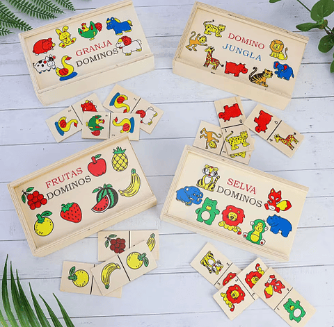 Rompecabezas Domino Madera Didáctico Infantil