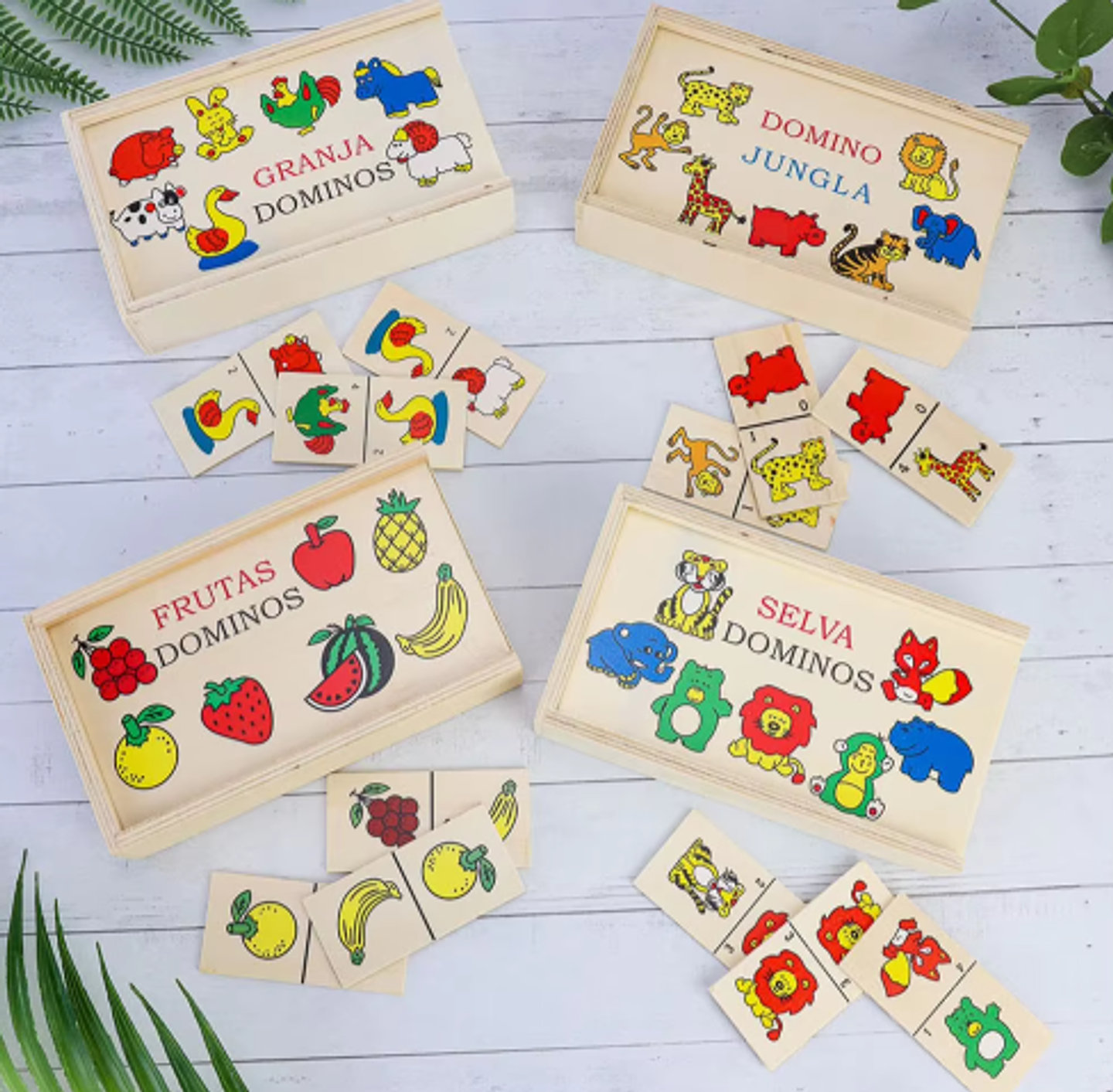 Rompecabezas Domino Madera Didáctico Infantil 1