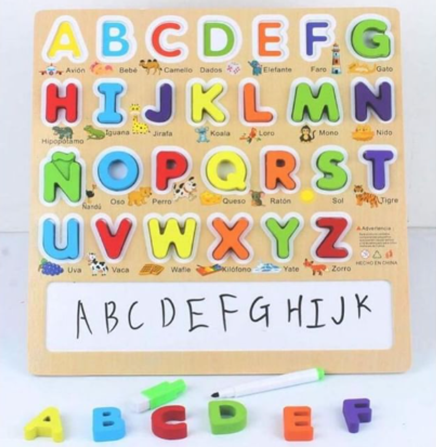 Tablero de Dibujo con Rompecabezas del Alfabeto 1