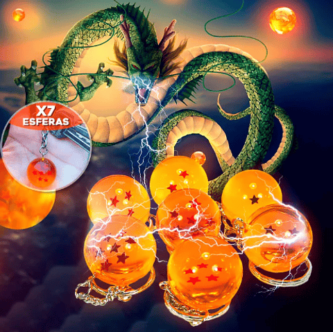 ESFERAS DEL DRAGON LLAVERO  COLECCIÓN X7