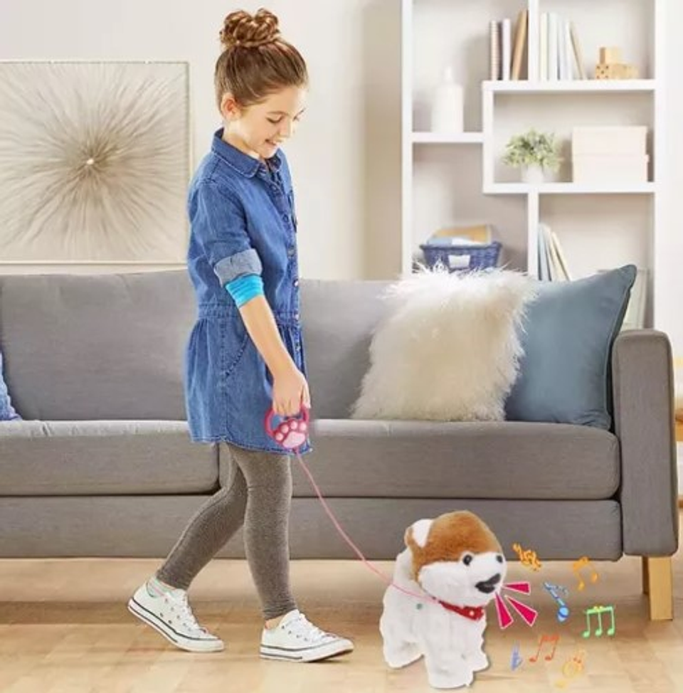 Peluche Perro Mascota Interactivo Juguete Electrónico Correa 2