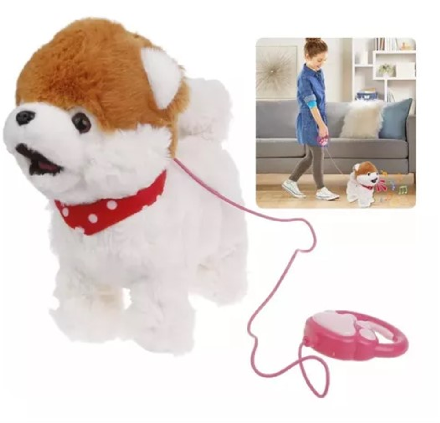 Peluche Perro Mascota Interactivo Juguete Electrónico Correa 3