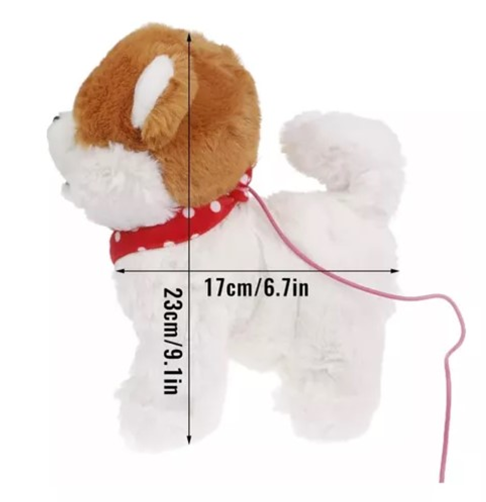 Peluche Perro Mascota Interactivo Juguete Electrónico Correa 4