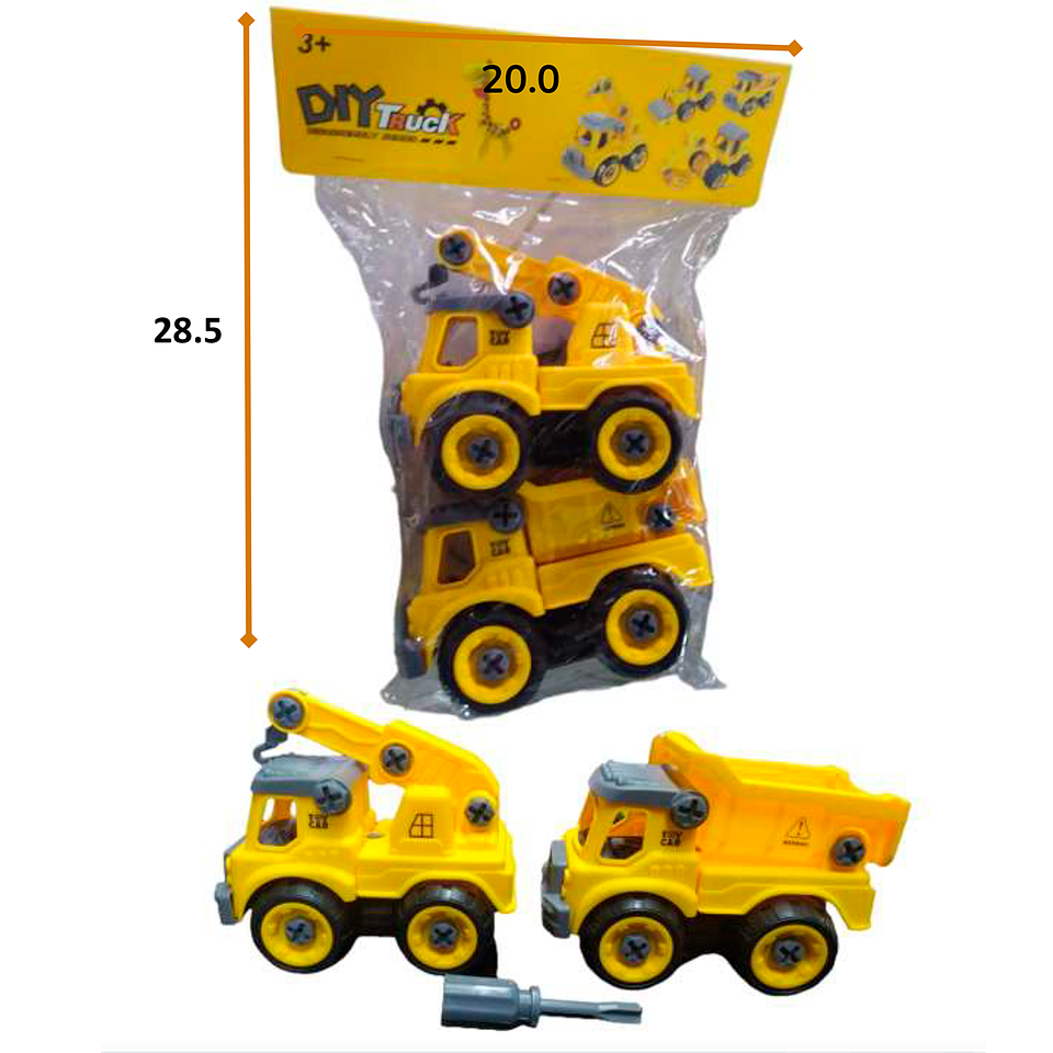 Carro Construcción Volqueta Grúa Armable 1