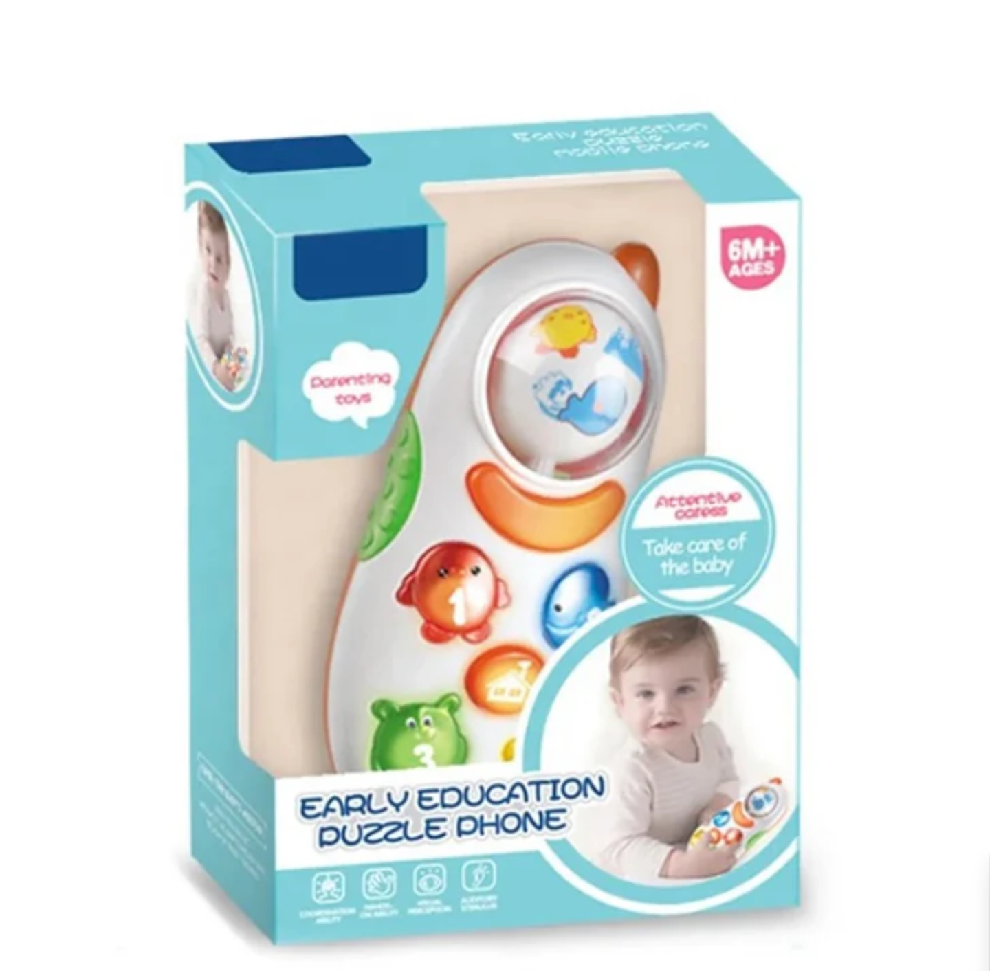 Celular Musical Bebes Sonidos Teléfono Puzzle Didáctico 3