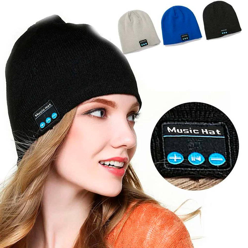 Gorro de lana con Bluetooth  Auriculares Altavoz Micrófono 1